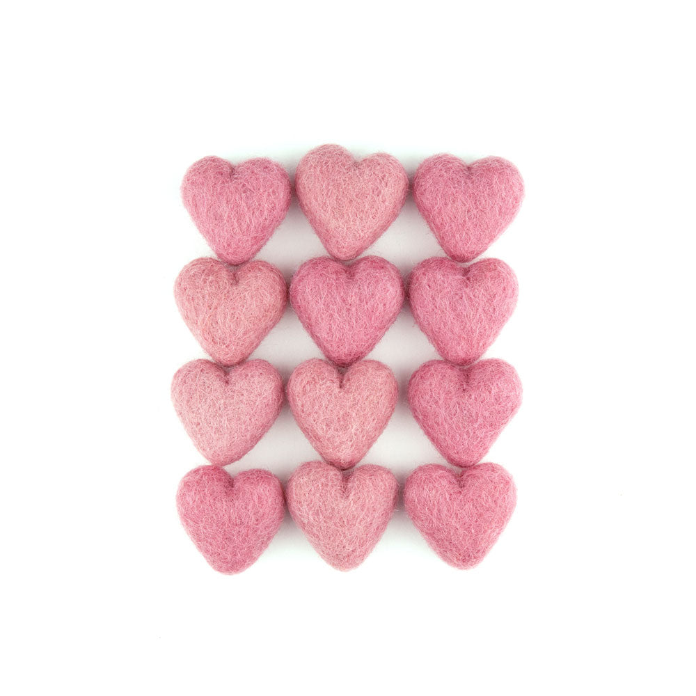 Wool Felt Shapes – Mini Hearts