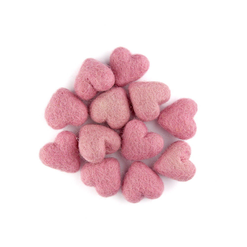 Wool Felt Shapes – Mini Hearts