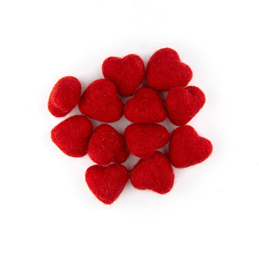 Wool Felt Shapes – Mini Hearts