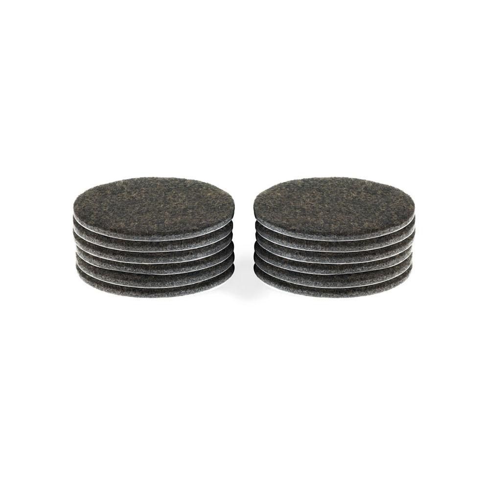 2 1/2" Diameter Heavy Duty Felt Pads - 12 Pieces