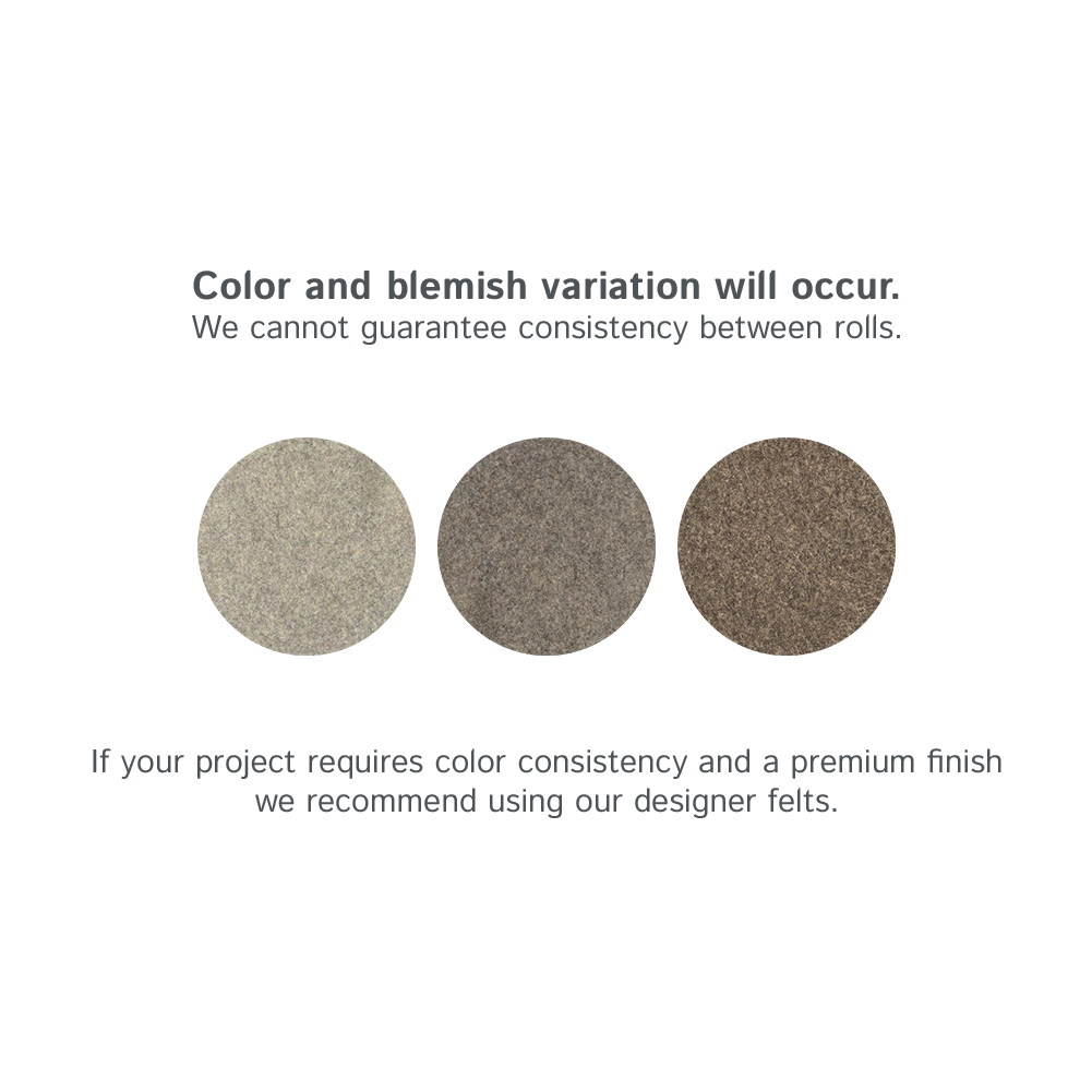 F-3 Industrial Felt Samples - 1/8" 1/4" 1/2" Thick