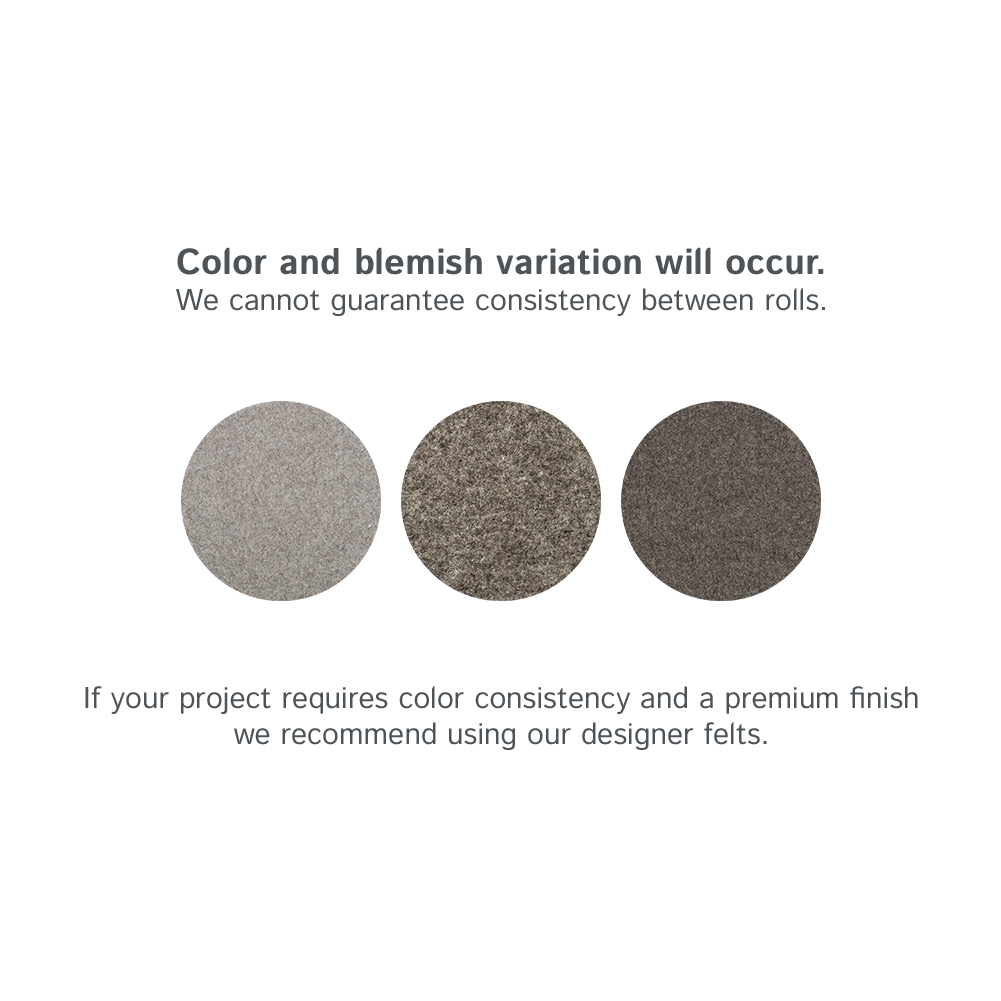 F-7 Industrial Felt Samples - 1/8" 1/4" 1/2" Thick