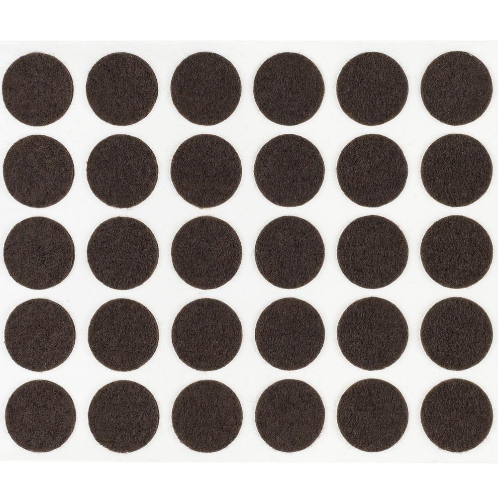 1" Diameter Light Duty Felt Pads By Roll - Brown