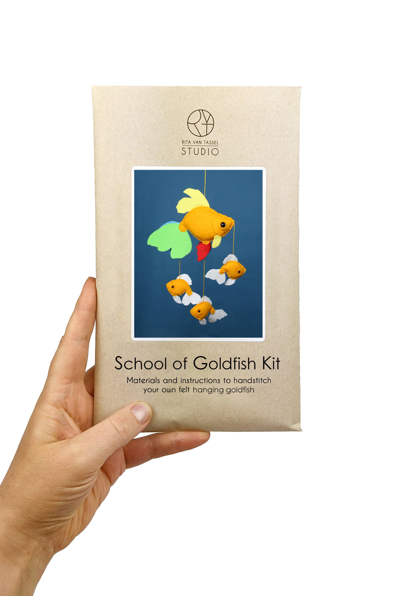 School of Goldfish Hand Stitching Felt Kit