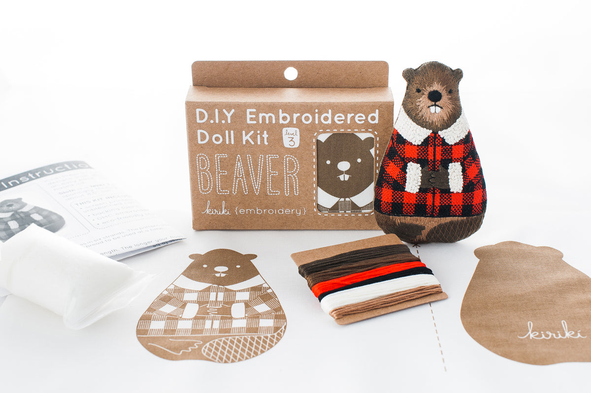 Beaver Embroidery Kit