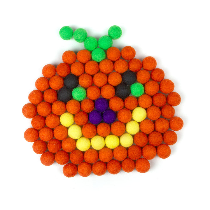 Wool Felt Balls - Assorted Halloween