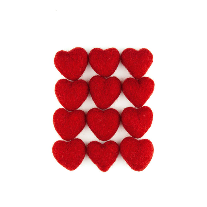 Wool Felt Shapes – Mini Hearts
