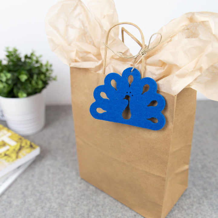 Wool Felt Charm - Peacock