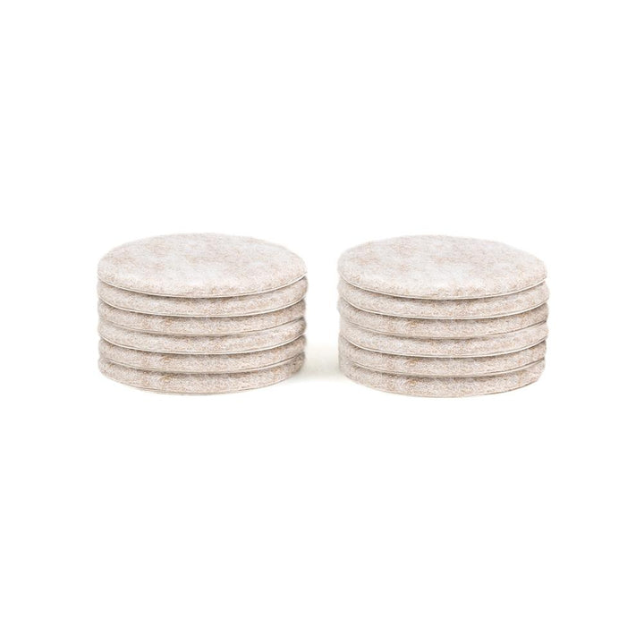 2 1/2" Diameter Heavy Duty Felt Pads - 12 Pieces
