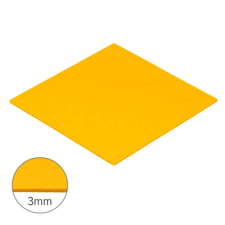 3mm Thick 100% Wool Designer Felt Sheet - 12" Square, Mono Tones