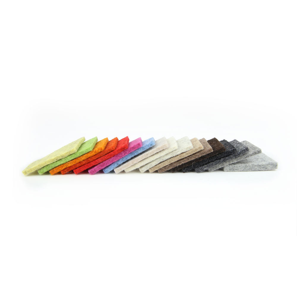 100% Wool Designer Felt Sample Bag - 3mm Thick, Duo Tones, 19 Colors
