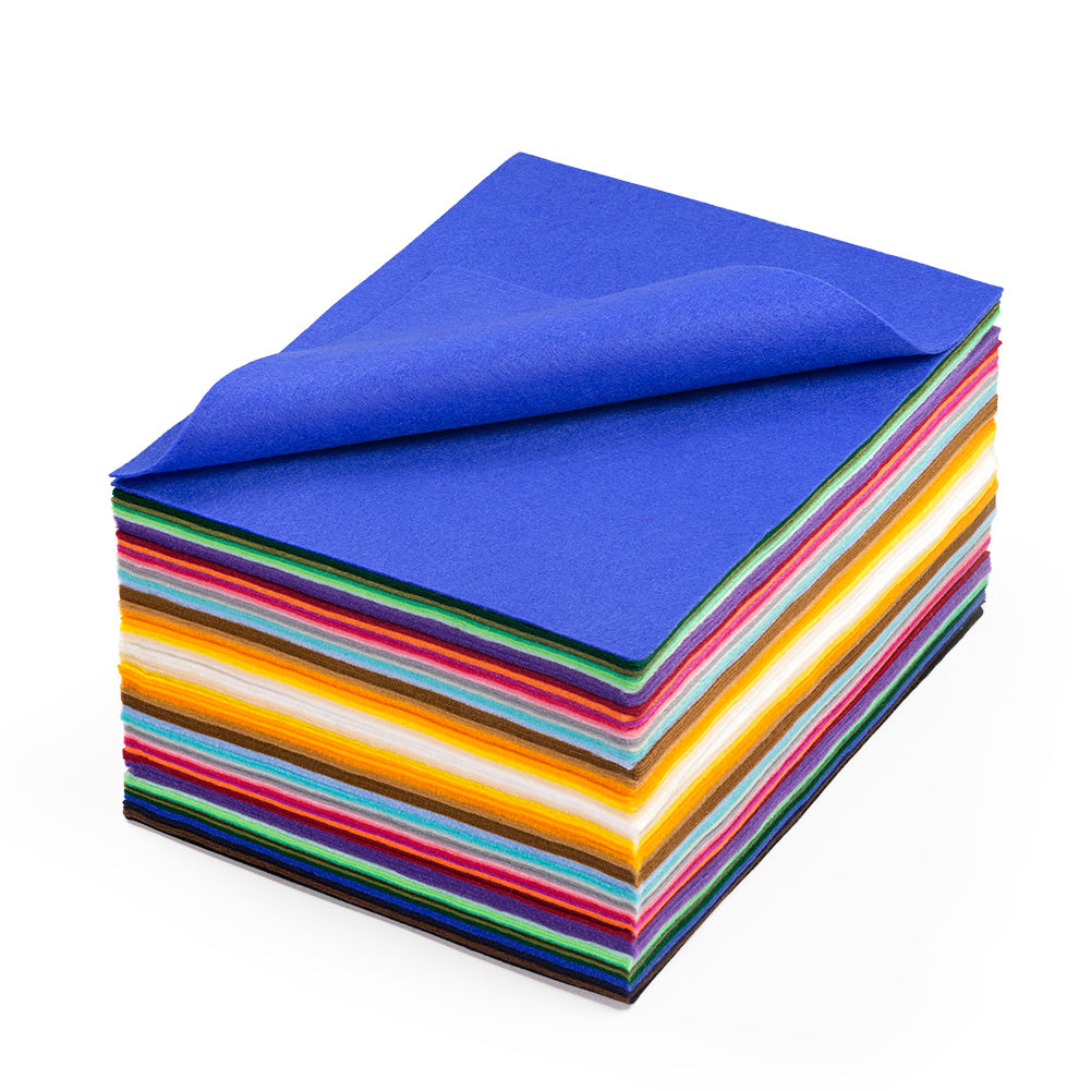 Acrylic Craft Felt Assorted Sheets - 9" Wide x 12" Long