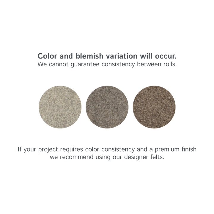 F-3 Industrial Felt Samples - 1/8" 1/4" 1/2" Thick