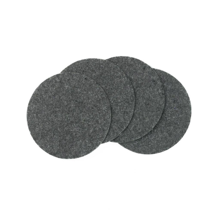 Natural Gray Felt Coasters - 4" Diameter, 4 Pieces