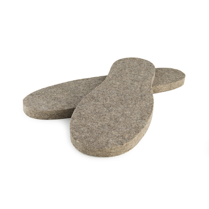 Wool Felt Insoles - 13mm Thick, 1 Pair