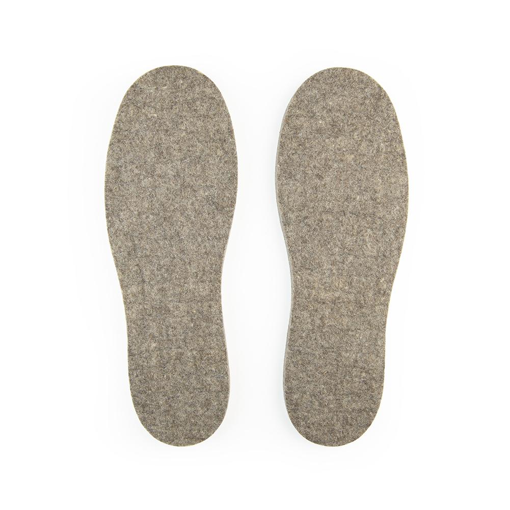 Wool Felt Insoles - 13mm Thick, 1 Pair