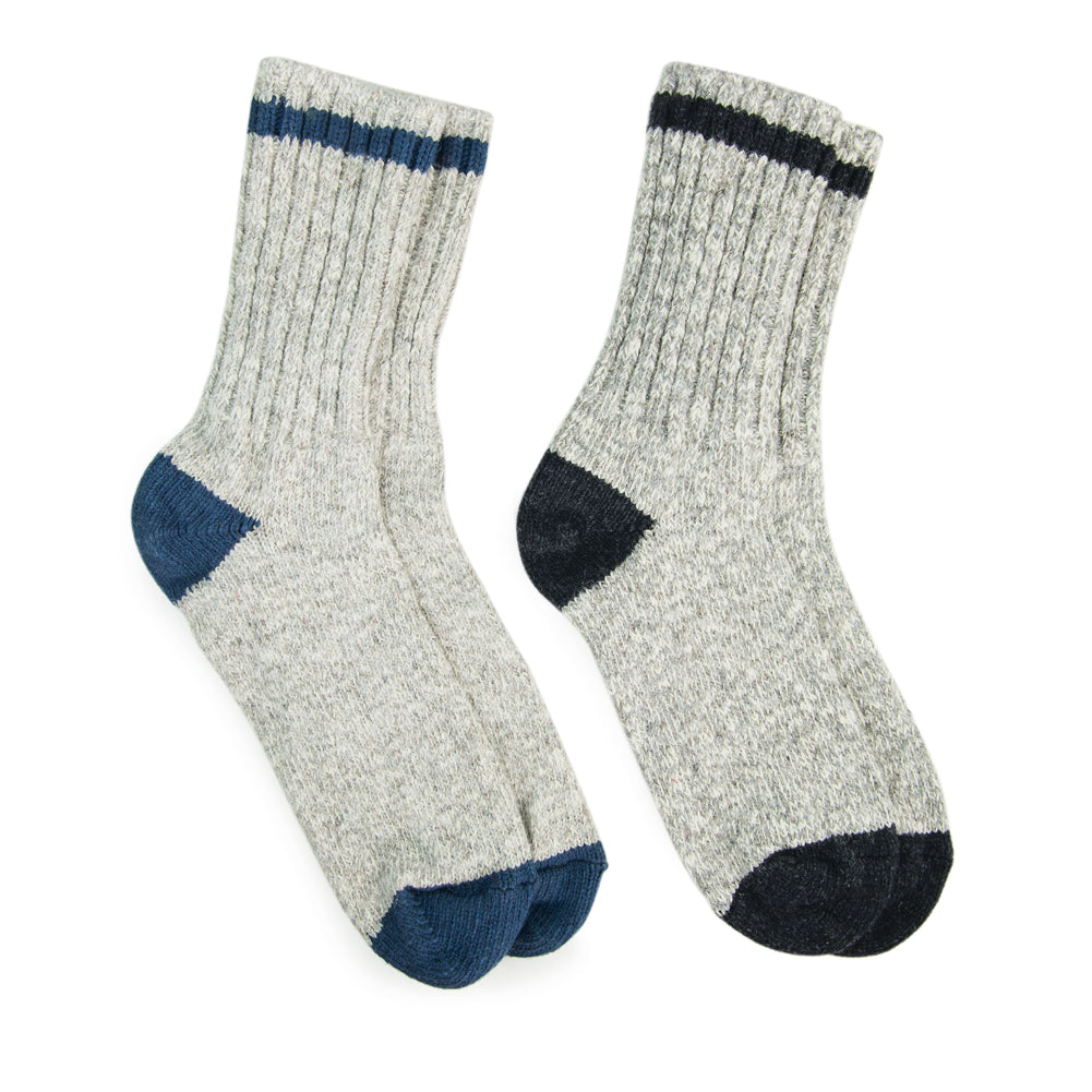 Men's Hiking Socks - Blue and Black (1561B-01), 2 Pack - FINAL SALE