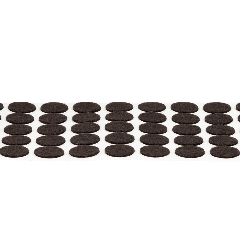 3/4" Diameter Light Duty Felt Pads By Roll - Brown