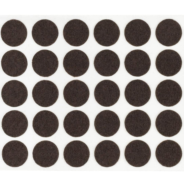 1" Diameter Light Duty Felt Pads By Roll - Brown