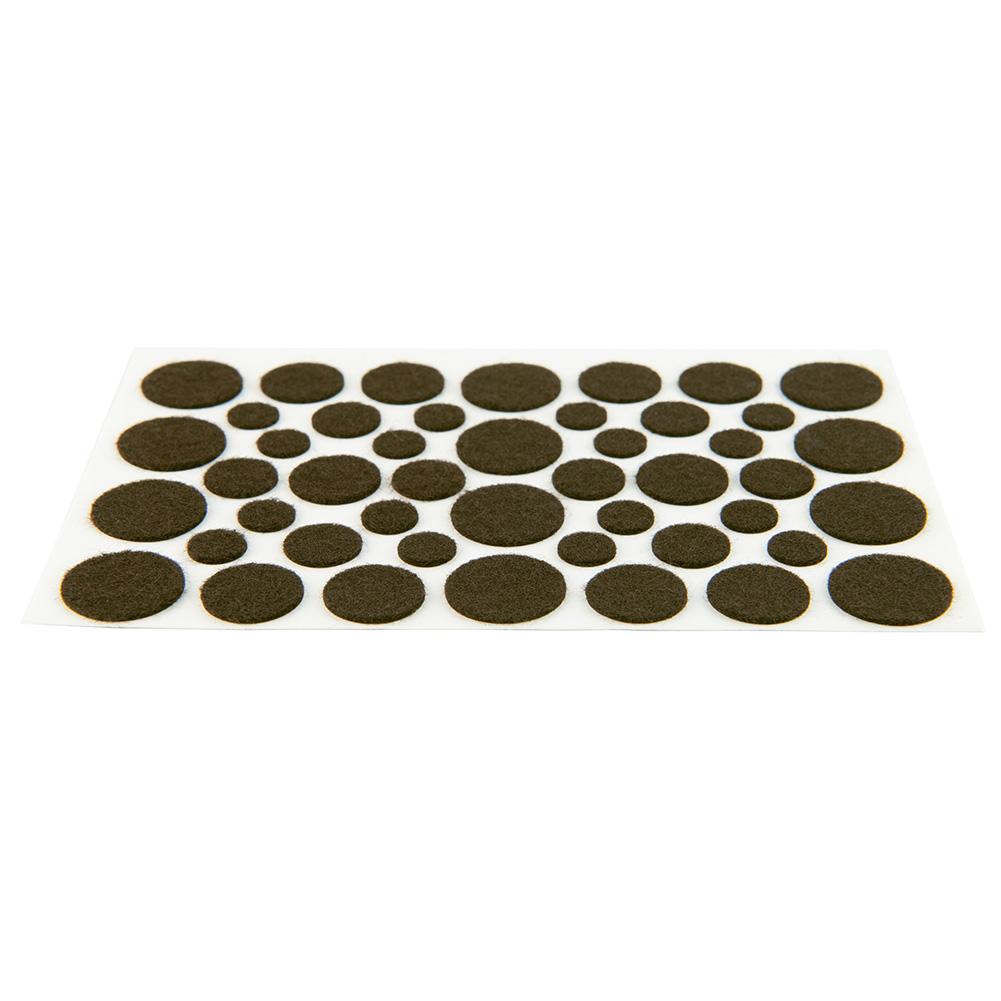 Assorted Light Duty Felt Pads - Brown, 10 Sheets