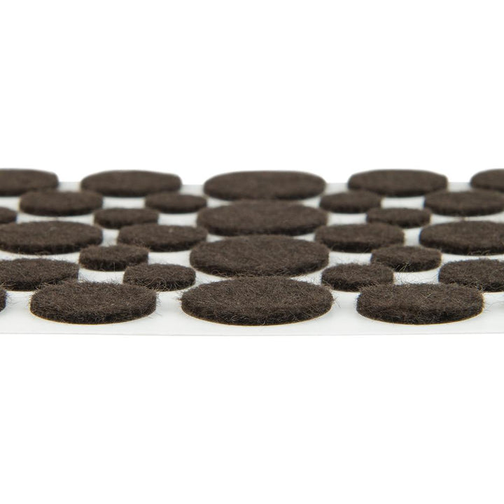 Assorted Light Duty Felt Pads - Brown, 10 Sheets