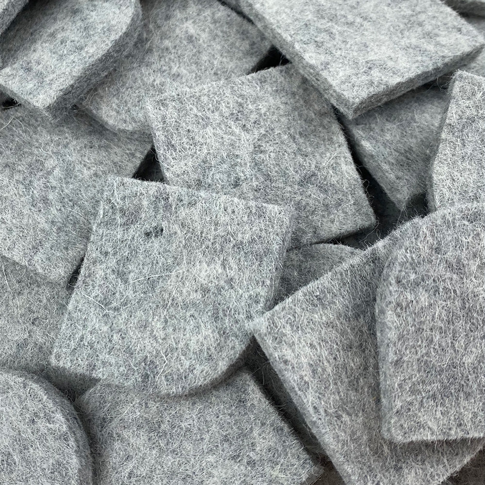 5mm Thick 100% Wool Designer Felt Shapes – Quarter Round, 1 LB Bag – FINAL SALE