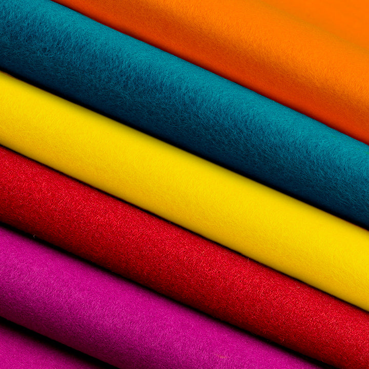Mini Craft Mystery Sampler - Rayon/Viscose Craft Felt - 9" x 12" sheets - 10 Piece Assorted
