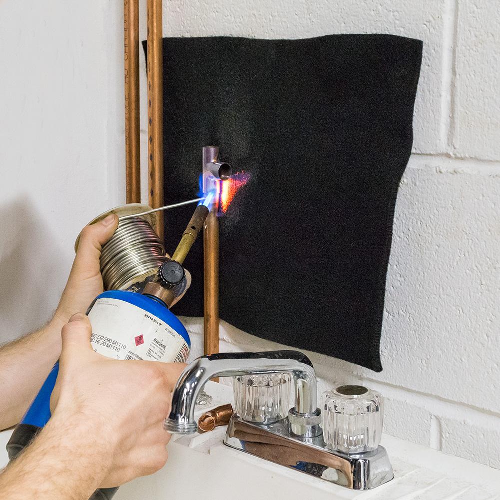 High Temp Felt Plumbers Pad  - 12" Square