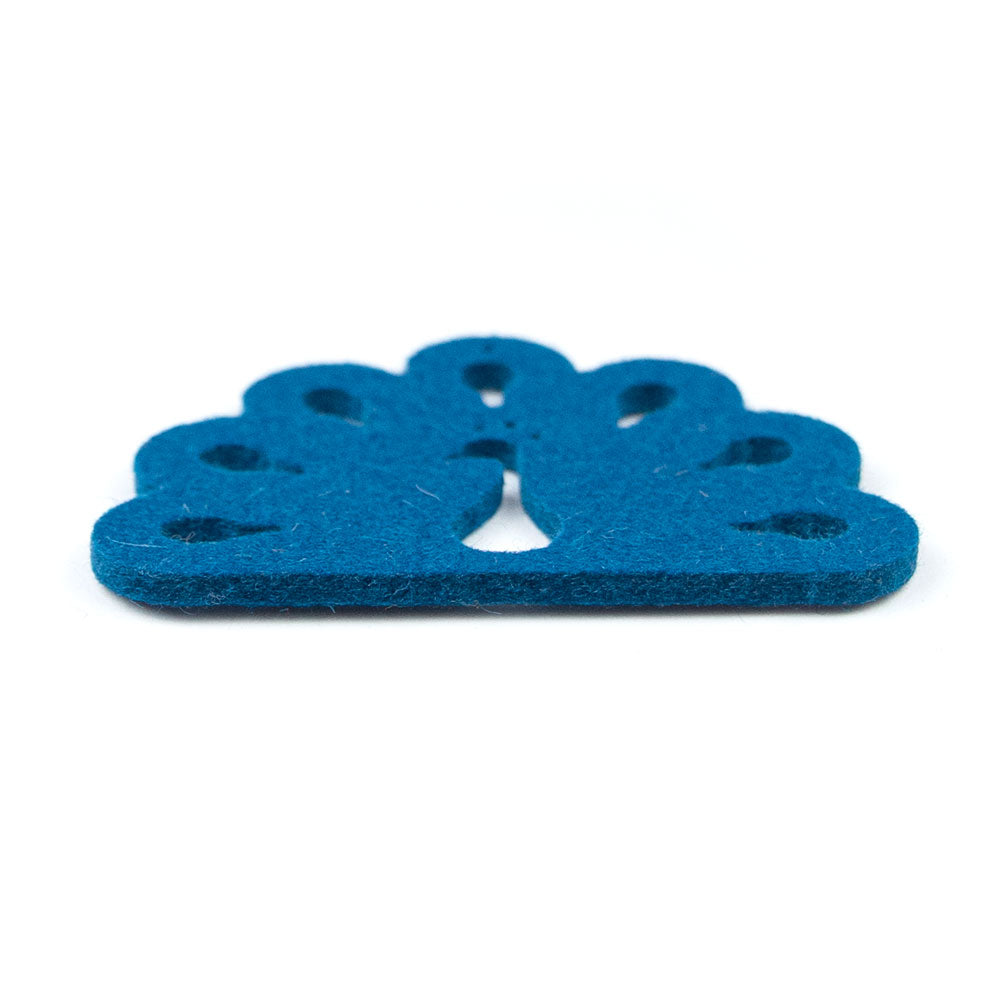 Wool Felt Charm - Peacock