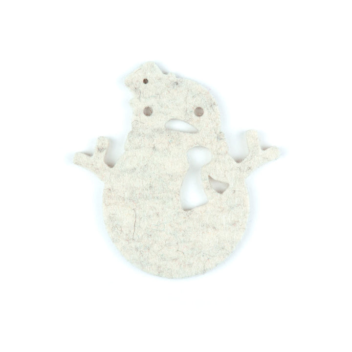 Wool Felt Charm - Snowman