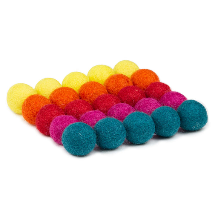Wool Felt Balls - Assorted Fiesta