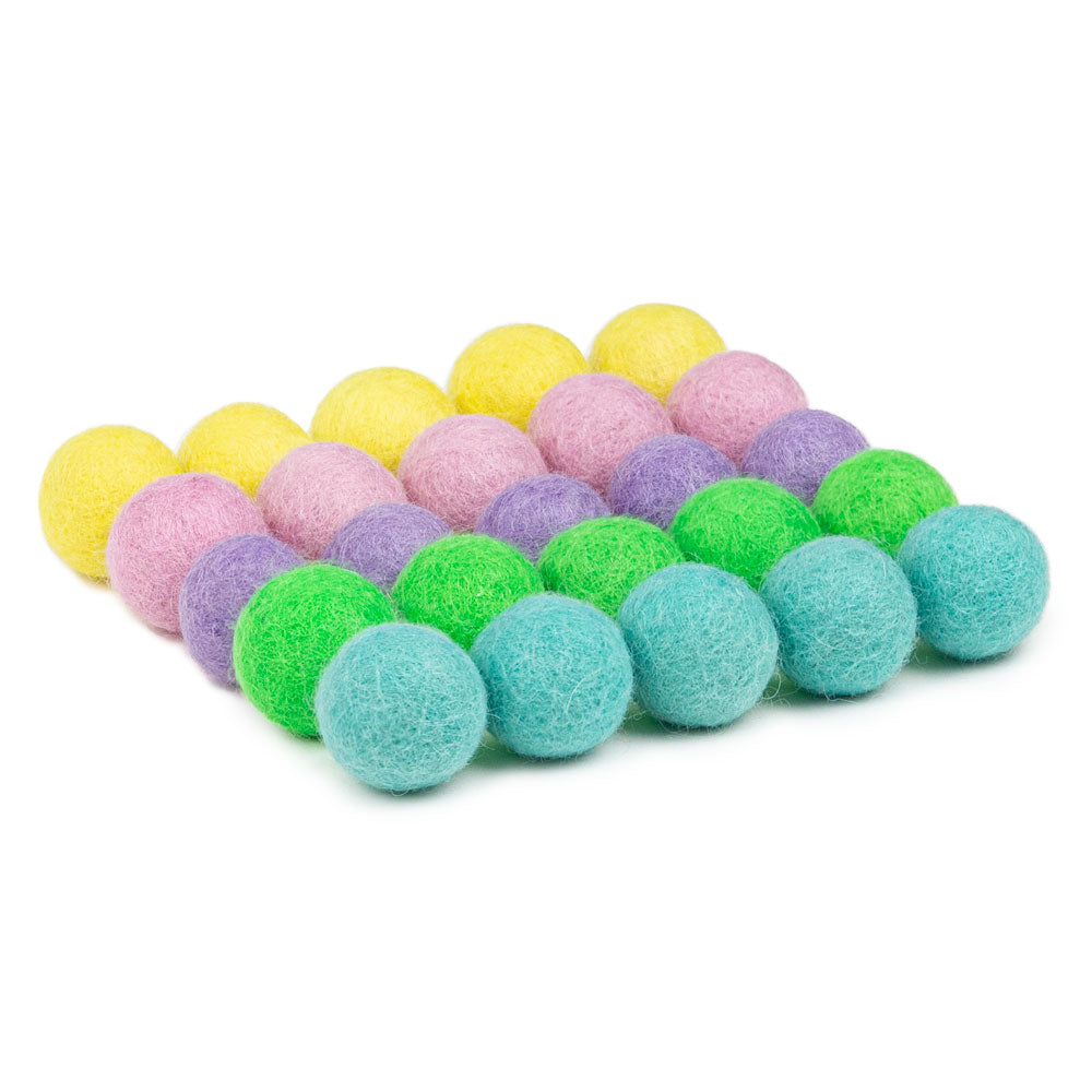 Wool Felt Balls - Assorted Pastel