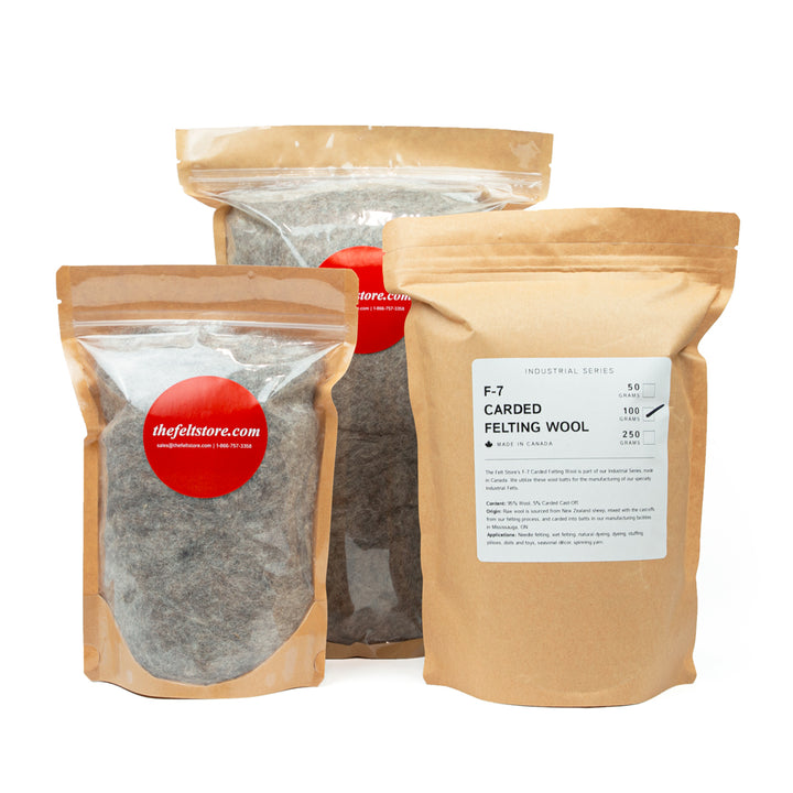 Carded Felting Wool - F-7, Wool and Cast-Off
